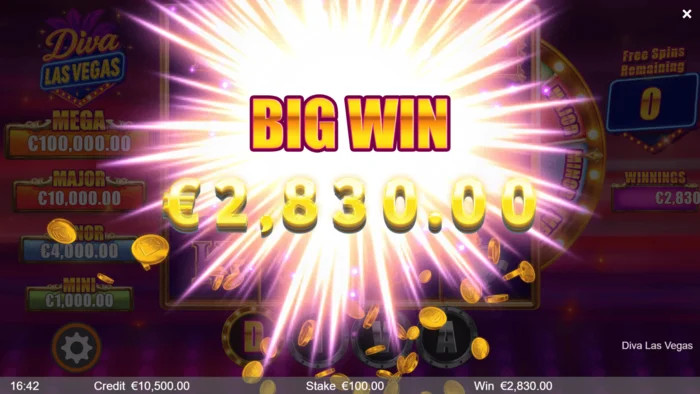 Diva Las Vegas - Free Spins sırasında büyük kazanç